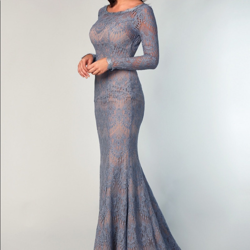 Samantha Rose Blue lace Gown